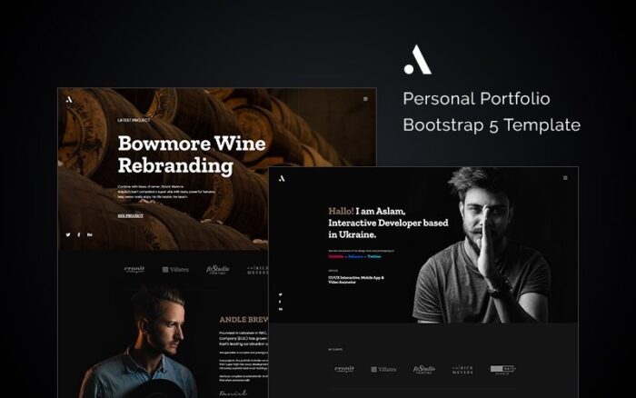 Andle - Kişisel Portföy Bootstrap 5 Web Sitesi Şablonu