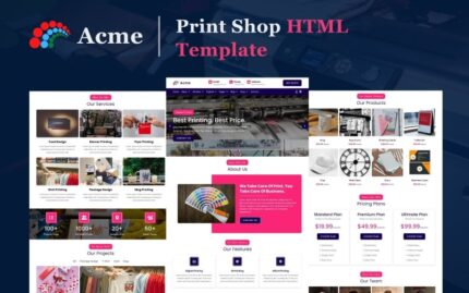 Acme - Matbaa HTML5 Web Sitesi Şablonu