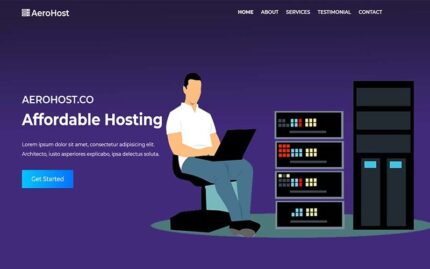 AeroHost - Hosting Açılış Sayfası Şablonu