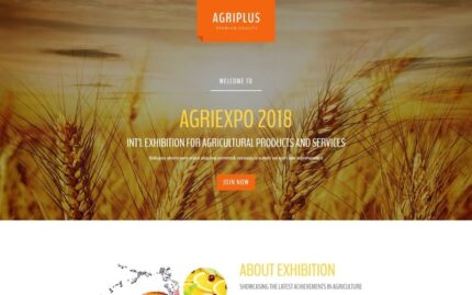 Agriplus - Dahili Novi Builder Açılış Sayfası Şablonu ile Etkileyici Tarım Fuarı