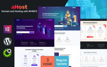 aHost - WHMCS Desteği WordPress Teması ile Etki Alanı ve Barındırma teması