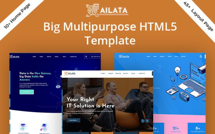 Ailata Büyük Çok Amaçlı HTML5 Şablonu