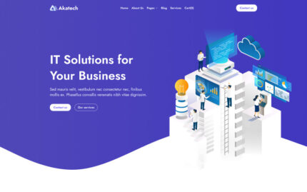 Akatech - BT Çözümü ve İş Hizmeti web sitesi + NextJS + TailwindCSS