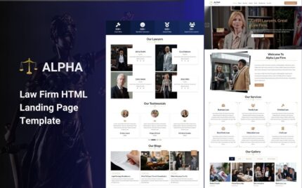 Alfa - Hukuk Bürosu HTML5 Açılış Sayfası Şablonu