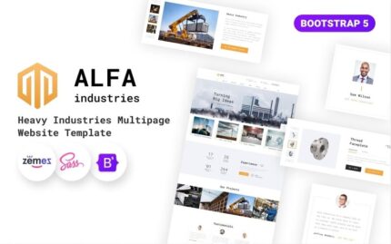 Alfa Industries - Heavy Industries Çok Sayfalı Web Sitesi Şablonu