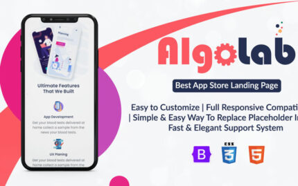 AlgoLab - Html Uygulama ve Yazılım Tanıtım Web Sitesi