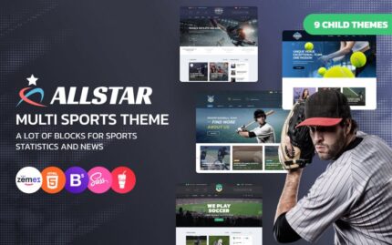 ALLSTAR - Sport Çok Amaçlı Bootstrap 5 Web Sitesi Şablonu