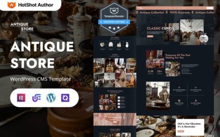 Antika Mağazası - Antika Mağazası, Eski Eşyalar ve Koleksiyonlar WordPress Elementor Teması