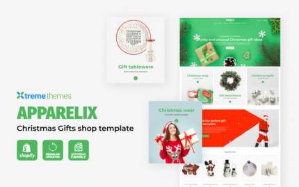 Apparelix Christmas Gifts Store Shopify Teması