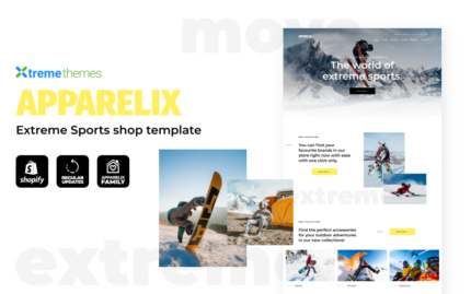 Apparelix - Ekstrem Sporlar Shopify Teması