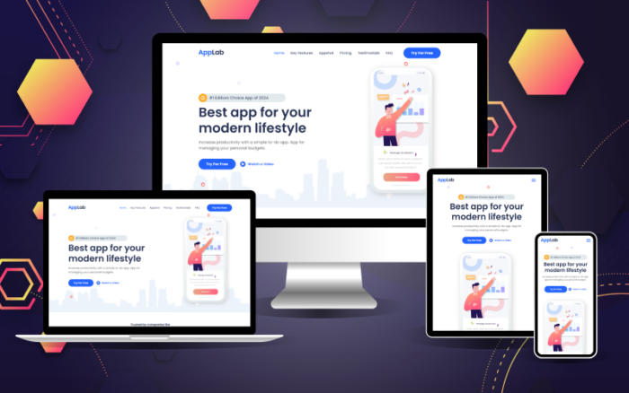 AppLab - Uygulama Html Açılış Sayfası Şablonu