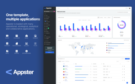 Appster - Yönetici CRM Uygulama Şablonu