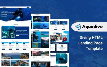 Aquadive - Dalış HTML5 Açılış Sayfası Şablonu