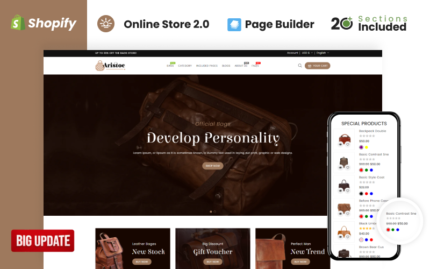 Aristoc Bags & Fashion Store Shopify Teması