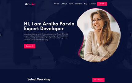 Arnika - Kişisel Yaratıcı Duyarlı Web Sitesi Şablonu