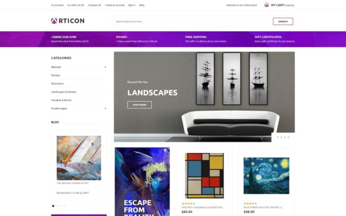 Articon - Art Gallery Store Magento Teması