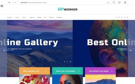 Artworker - Çevrimiçi Galeri ve Sanatçı Portföyü PrestaShop Teması