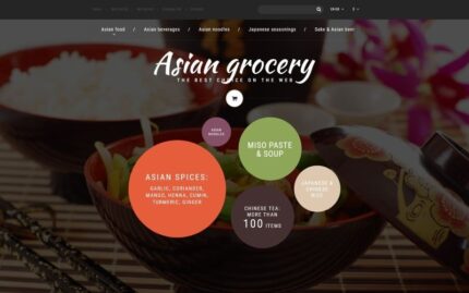 Asian Grocery Store OpenCart Şablonu