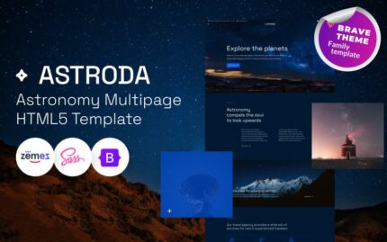 Astroda - Astronomi HTML5 Şablonu