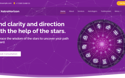 AstroHorizon - Astroloji HTML Açılış Sayfası Şablonu