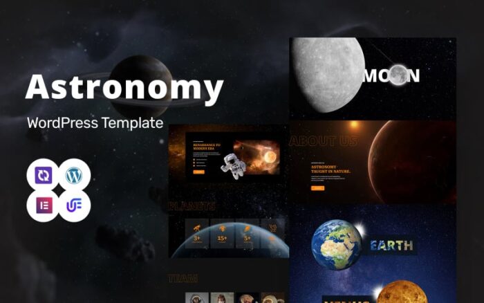 Astronomi - Astronomi Çok Amaçlı WordPress Elementor Teması