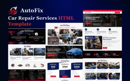 AutoFix - Araba Tamir Hizmetleri HTML5 Web Sitesi Şablonu