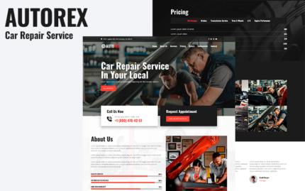 Autorex - Araba Tamir Servisi HTML5 Şablonu