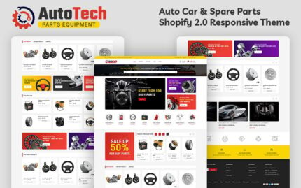 Autotech - Automotive Car & Spare Parts Mega Store Çok Amaçlı Shopify 2.0 Duyarlı Teması