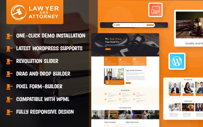 Avukat ve Avukat WordPress Teması