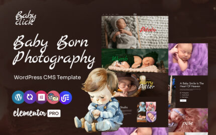 Baby click - Babyborn Fotoğraf Stüdyosu Çok Amaçlı WordPress Elementor Teması