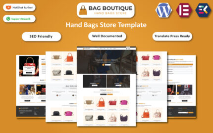 Bag Boutique - Lüks El Çantaları Satış Mağazası WordPress Elementor Şablonu