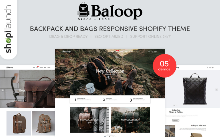 Baloop - Responsive Backpack and Bags Shopify Teması