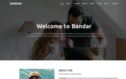 Bandar Tek Sayfa Portföy Html Şablonu