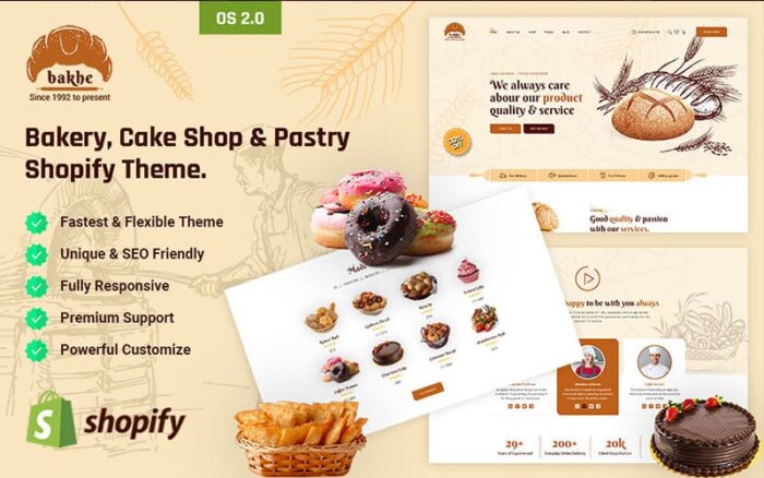 Bekary - Fırın, Pastane ve Pastane Shopify Teması