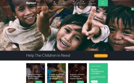 BigHeart - Charity Sticky Menu Light Joomla Şablonu