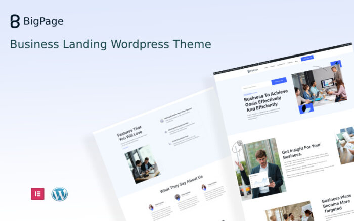 Bigpage - Business Landing Wordpress Teması