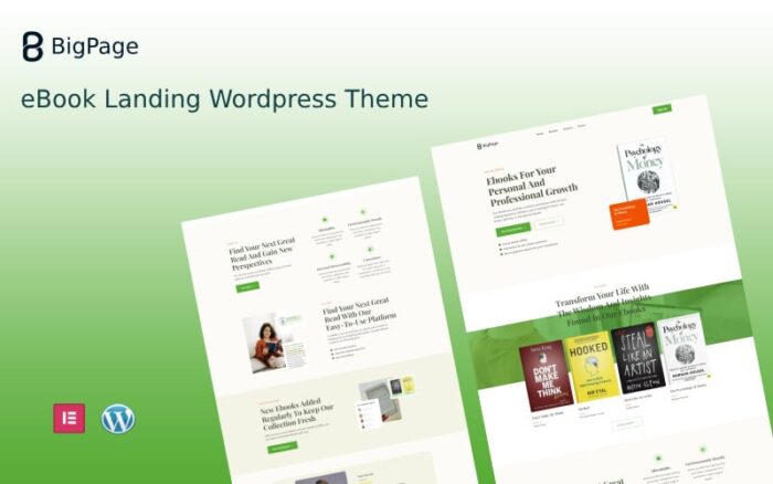 Bigpage - eBook Landing Wordpress Teması