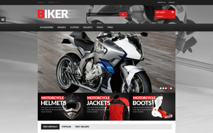 Biker PrestaShop Teması