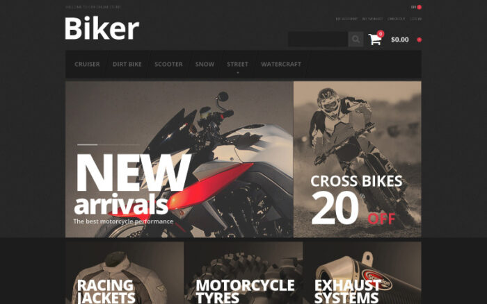 Biker's Store Magento Teması