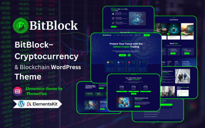 BitBlock – Kripto Para Birimi ve Blockchain WordPress Teması