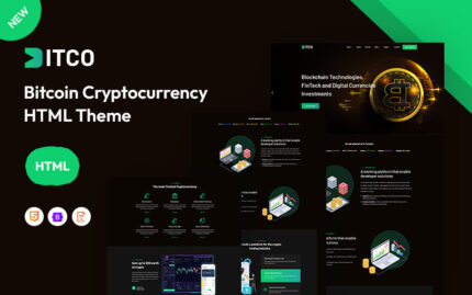 Bitco – Bitcoin ve ICO Cryptocurrency Web Sitesi Şablonu