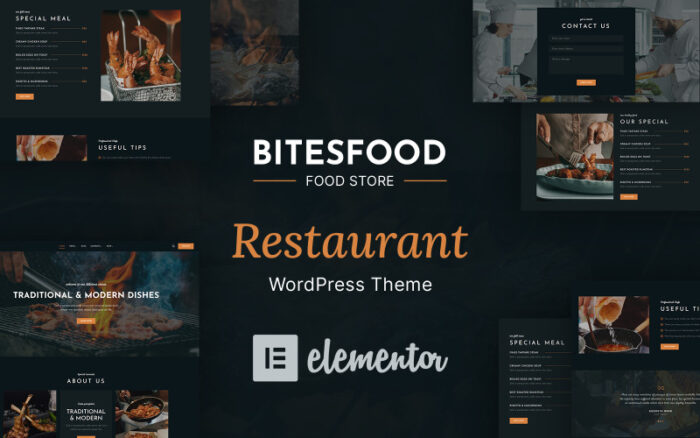 Bitesfood - Kafe ve Restoran WordPress Teması