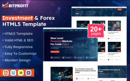 BitProfit - Yatırım ve Forex HTML5 Şablonu