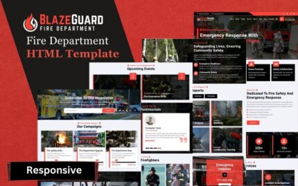 BlazeGuard - İtfaiye ve İtfaiyeci HTML5 Web Sitesi Şablonu