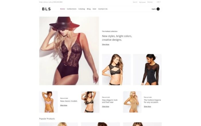 BLS - Lingerie E-commerce Clean Shopify Teması