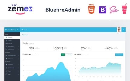 Bluefire - Çok Amaçlı Modern Pano Yönetici Şablonu