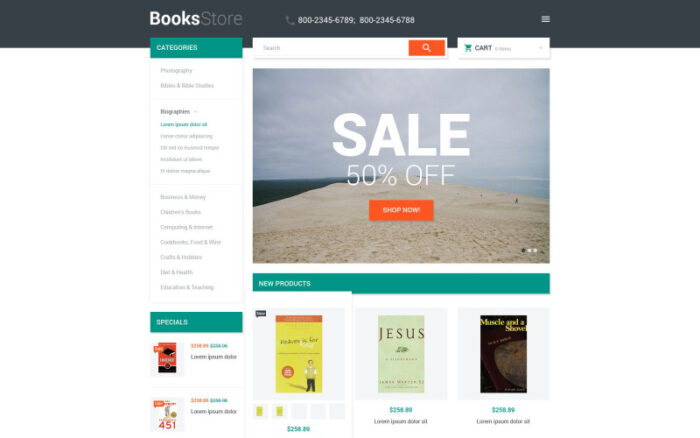 Books Store Magento Teması