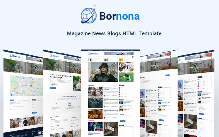 Bornona-Dergisi Haber Blogları HTML Şablonu