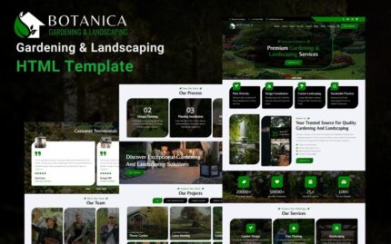 Botanica - Bahçecilik ve Peyzaj HTML5 Web Sitesi Şablonu