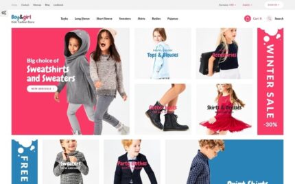 Boy & Girl - Duyarlı Çocuk Modası PrestaShop Teması